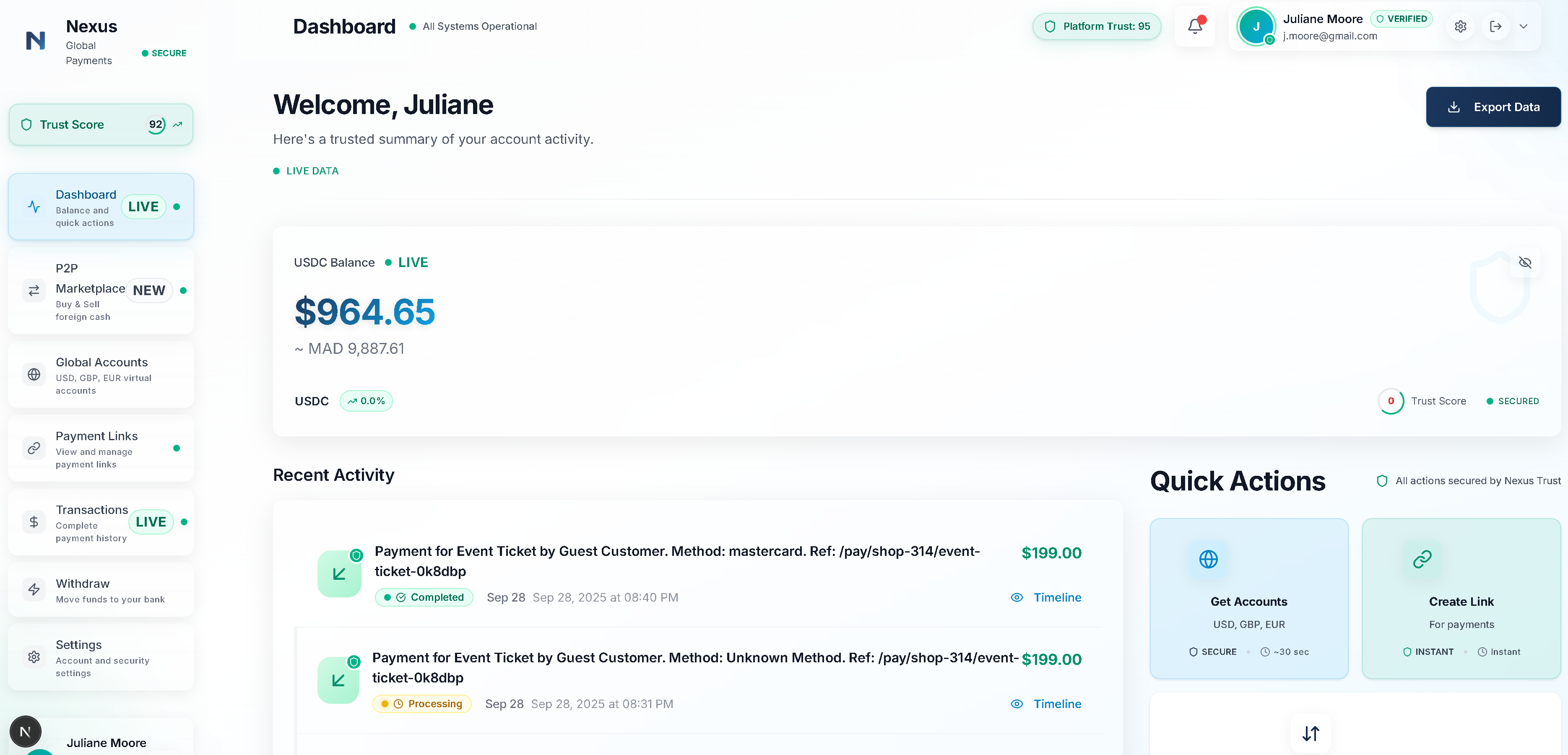 Nexus Merchant Center